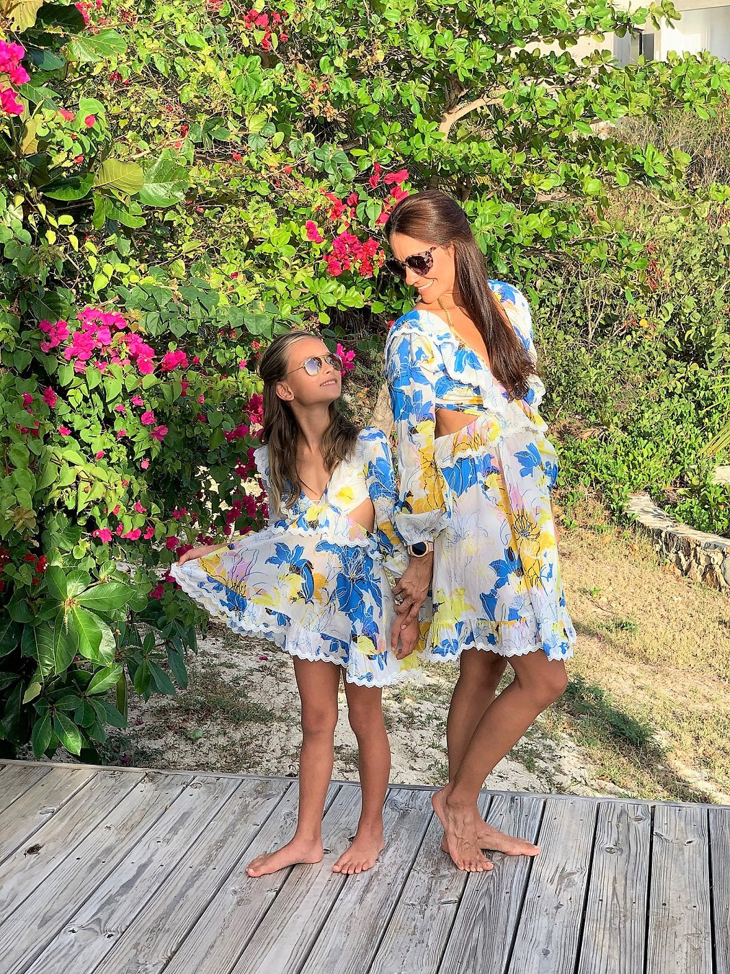Mommy & Me Cutout Waist Ruffle Dress Wholesale AriAmi Resort Wear Mommy & Me Cutout Waist Ruffle Dress Wholesale AriAmi Resort Wear